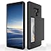 Galaxy Note 9 Case, Crosspace Galaxy Note 9 Wallet Case Defender Bumper Soft Rubber Hard PC Back Hybrid Shockproof Slide Cover Flexible Protective with Card Holder Slots for Samsung Note 9-Black