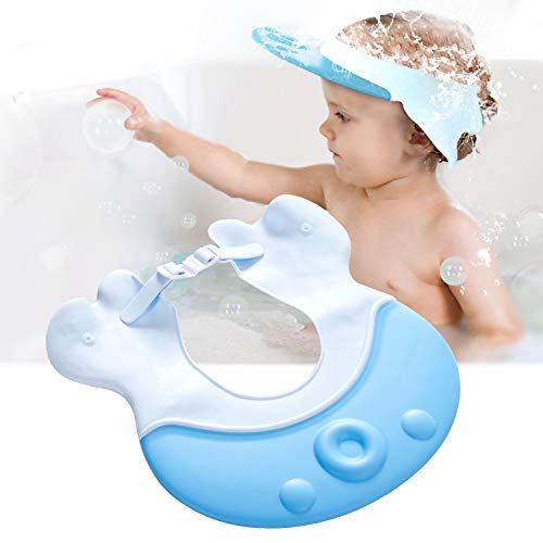 Vanly Baby Shampoo Cap, Adjustable Baby Bath Visor Hat for Kids, Toddlers, Children | Flexible Waterproof Shower Bathing Protection | for Showers, Bathtub, Sun Bathing, Hair Cutting/Trimming (Blue) - Thumbnail 7
