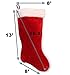 Fastasticdeals Christmas Stocking with Custom Personalized Name Embroidered Name - Quality Embroidery on Red Plush Stocking 16.5 in x 8 in