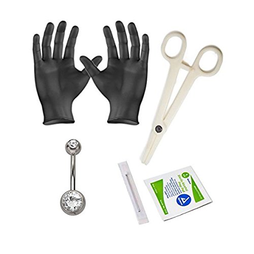 Body piercing kit 14g 16g 18g body jewelry forceps need…