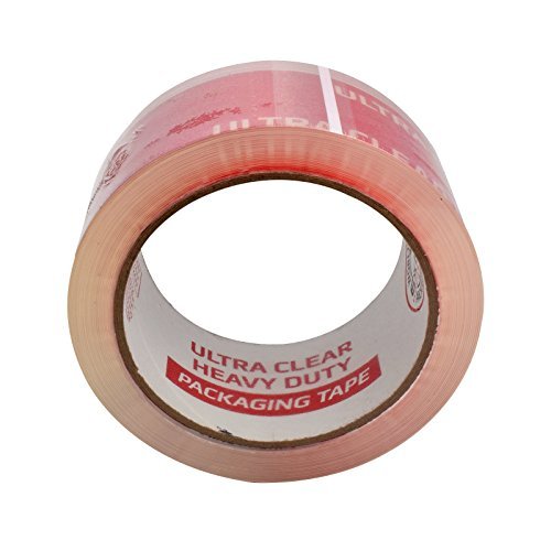 Tape King Crystal Clear Premium Packing Tape Refill 6 Rolls - Ultra Clear, Heavy Duty Packaging, Shipping, Sealing Cartons