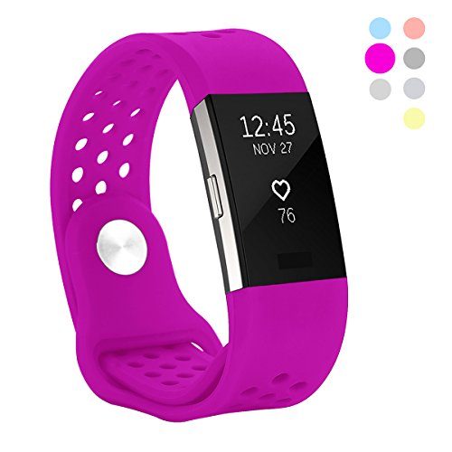 Hanlesi Fitbit Charge 2 Bands , Replacement Fitness Accessory Silicone Wristband Fashion Colorful Sport Strap