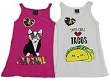14503-X-10-12 Just Love Tank Tops for Girls (Pack of 2)White / Fuchsia