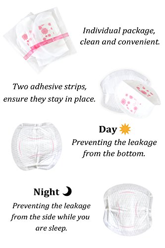 Smallshow Disposable Nursing Pads Thin Stay Dry Breast Pads,100 Count