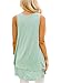 Alvaq Women's Loose Sleeveless Tank Tops Ruffle Hem Tunic Plus Size Green