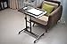 CA&HomeDecor Height Adjustable Office Desk Rolling Laptop Desk Cart Over Bed Hospital Table Stand, Black
