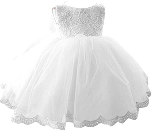 Amazon Co Jp 子供ドレス部屋 レースドレス ホワイト キッズドレス ベビードレス プリンセス 結婚式 発表会 誕生日 フォーマルドレス 90cm 服 ファッション小物