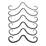 Black Over 316L Surgical Steel Septum Mustache nose Ring 5 sizes avialble