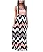 ReachMe Womens Summer Bohemian Floral Maxi Dresses Loose Casual Boho Printed Maxi Dress Beach Party Dress(1 Navy,L)