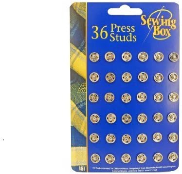 36 Press Studs Snap Fasteners 10mm Size 2 Sewing Dressmaking New