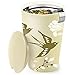 Tea Forte Kati Cup Birdsong, Ceramic Tea Infuser Cup with Infuser Basket and Lid for Steeping Loose Leaf Tea