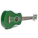 Hola! Music HM-21GN Soprano Ukulele Bundle with Canvas Tote Bag, Strap and Picks, Color Series, Green