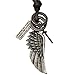 Vintage Style Angel Wing Cross Pendant Leather Chain Necklace Jewelry