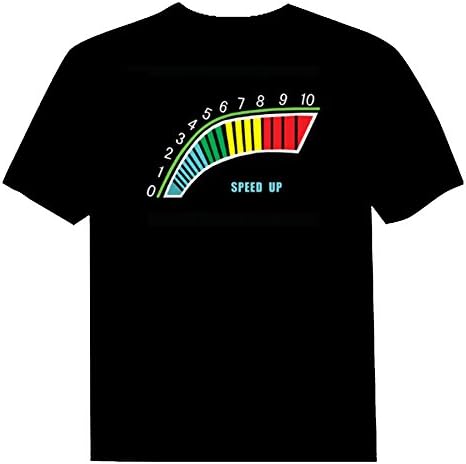 LED Sound Activated Equalizer Music DJ Speed Up Men's T-Shirt