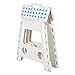 KARMAS PRODUCT Super Strong Folding Step Stool 15 in Portable Carrying Handle for Adults and Kids.Great for Kitchen White