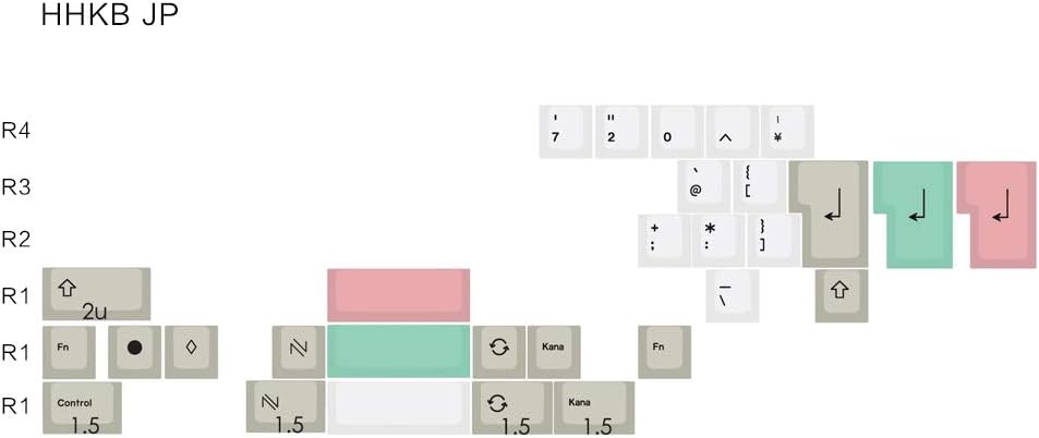 PBT Keycaps, Capacitive Keycaps, Pbt Dye-Sub Keycaps Fc660c Hhkb, Suitable for Topre Switch (13 Auxiliary Kits),9