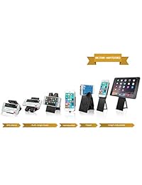 Uboh: 5 en 1 tamaño de bolsillo, soporte para teléfono y tableta. Caballete ajustable, con ventosa, soporte para coche y mini trípode. Funciona con todos los teléfonos y tabletas.