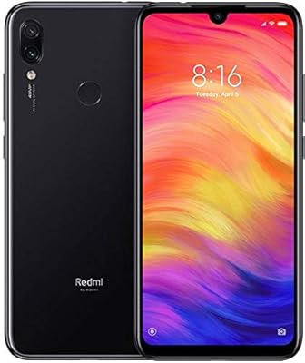 Xiaomi Redmi Note 7 (64GB, 4GB) 6.3" Display, 48MP + 5MP AI Dual Rear Camera, Global 4G LTE Dual SIM GSM Factory Unlocked (International Model w/ 64GB MicroSD Bundle) (Black)