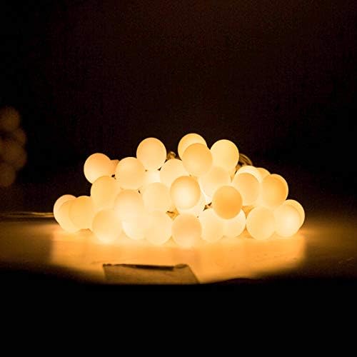 DORESshop Globe String Lights, 40 LED Decorative String Lights Outdoor Indoor, Plug in USB LED String Lighting Waterproof Fairy Lights, 16ft String Light for Patio Garden Party Xmas Tree Wedding, Warm