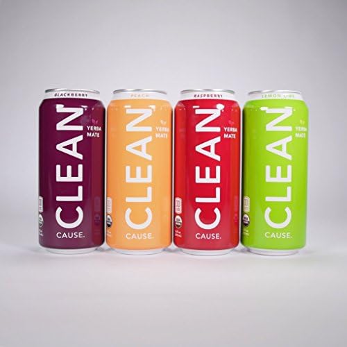 Clean Cause Sparkling Yerba Mate Sampler - 16 Ounces (Case of 12-3 of Each Flavor)