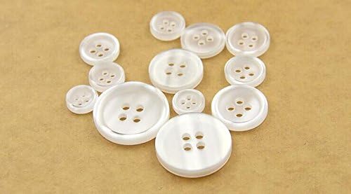 100pcs White Pearled Eyes Shirt Button Round Sewing Shirt Button Scrapbooking you pick size