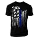 Clinch Gear Performance T Shirt, Thin Blue Line Crew Tee, Cotton Blend Short Sleeve Shirt - L Large