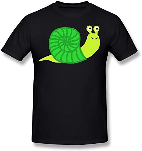 WHXNA Men's Green Snail Funny T-shirt Tee 6XL Black