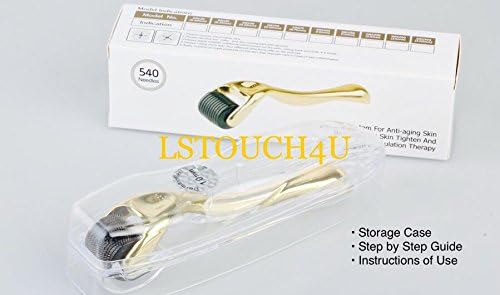 Derma Skin Roller 0.2 mm Titanium Dermaroller Microneedle Roller for Skin Care with Storage Box Instructions and Manual of Use in PDF