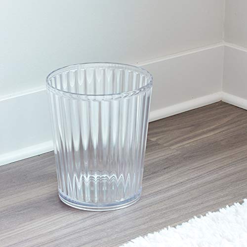 iDesign Alston Acrylic Waste Basket, Trash Can for Bathroom, Kitchen