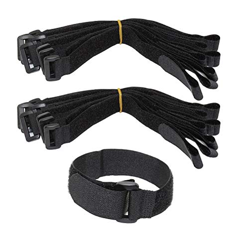 Hook and Loop Straps, Reusable Cinch Straps 1" x 20" Pack of 10 - Thumbnail 5