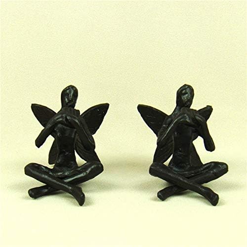 DAJIADS Figurine Figurines Statue Statues Statuette Sculptures Buddha Antique Cast Iron Music Butterfly Fairy Figurine Abstract Metal Girl Elf Miniature Room Decor Craft Ornament Present Accessories