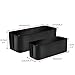 [Set of Two] Cable Management Box Cord Organizer, Large Storage Holder for Desk, TV, Computer, USB Hub, System to Cover and Hide & Power Strips & Cords - 16'' x 6.2