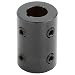 Climax Part RC-100-KW4H @ 90 Mild Steel, Black Oxide Plating Rigid Coupling, 1 inch bore, 2 inch OD, 3 inch Length, 5/16-18 x 1/2 Set Screw
