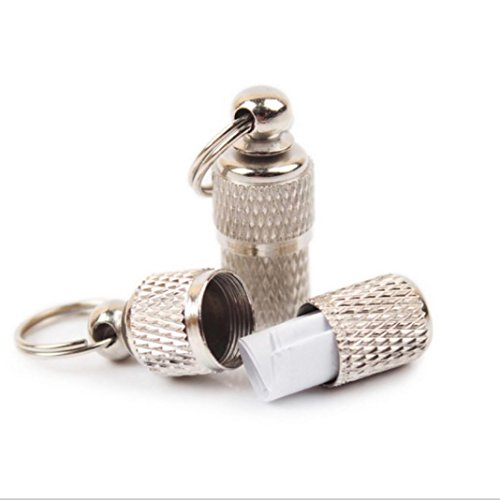 OOEOO Pet ID Tags, Dog Cat Address Label Barrel Storage Tube Silver Identification Card - Thumbnail 7