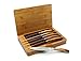La Cote 6 Piece Steak Knives Set Japanese Stainless Steel Olive Wood Handle In Bamboo Storage Box (Olive Wood)