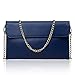 S-ZONE Women's Genuine Leather Envelope Clutches Handbag Shoulder Evening Bag