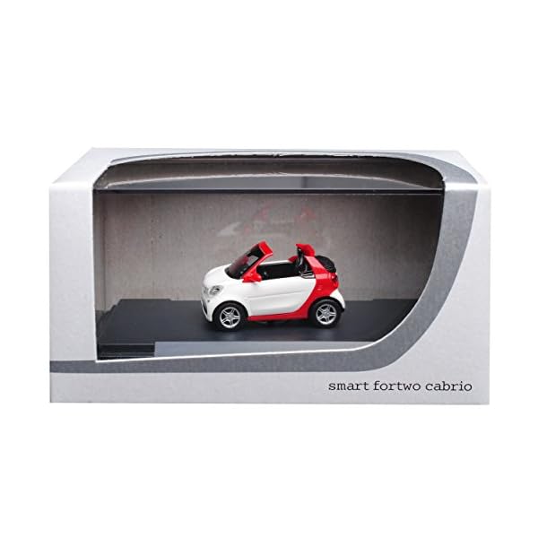 Busch Defekte Vitrine Smart ForTwo Cabrio A453 Weiss mit Rot Ab 2015 H0 1/87 Modell Auto – Bild 5