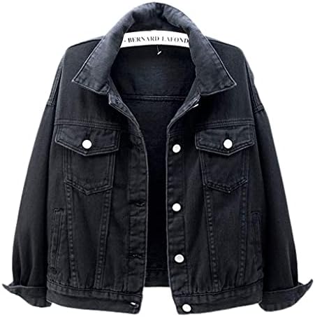 ebossy Women's Candy Color Denim Jacket Relaxed Fit Casual Jean