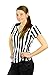 Mato & Hash Women's 1/4 Zip-Up Quarter-Zip Referee Short Sleeve Ref Tee Shirt - Black/White CA1500 L