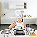 Kids Kitchen Pretend Play Set - 29Pcs Kitchen Toys Including Induction Cooker with Light Sound, Apron&Chef Hat, Cookware Utensils, Cutting Food Playset Accessories for Toddlers Girls Boy Birthday Gift