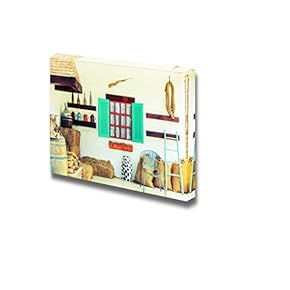 Canvas Prints Wall Art - Interior Design of Country House, Vintage Style | Modern Wall Decor/Home Decoration Stretched Gallery Canvas Wrap Giclee Print. Ready to Hang - 12" x 18"