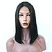 Dovie Hair Glueless Silky Straight Short Bob Wig Brazilian Virgin Human Hair Wigs for Women Middle Part(12
