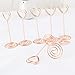 JANOU 10pcs Heart Shape Place Card Holder Picture Stand Note Clip for Wedding Party Favor (Rose Gold)