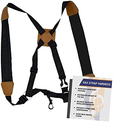 Tunne Saxophone Strap Harness is Adjustable with Extra Cushion For Pain Free Playing