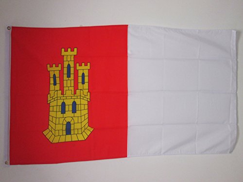 AZ FLAG - Castile-La Mancha Flag - 2x3 Ft - 100D Polyester Spanish Region Of Castilla-La Mancha Banner with Two Metal Grommets - Fade Resistant - Vivid Colors - 2' x 3' Feet - 90x60 Cm — image 1