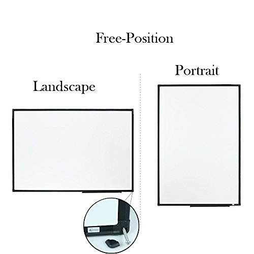 Lockways Magnetic Whiteboard White Board - Dry Erase Board 48 x 36, 3 Dry Erase Markers, 8 Magnets, Black Aluminium Frame for Home, Office, School - Thumbnail 2