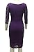 SciMam Women's Retro Lace Overlay 3/4 Sleeve Bridesmaid Party Bodycon Dress