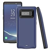 Note 8 Battery Case,Accerzone Galaxy Note 8 5500mAh External Backup Portable Charging Pack for Samsung Galaxy Note 8,Rechargeable Impact-Resistant Power Bank Case (Blue)
