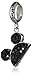 Disney Stainless Steel Mickey Crystal Dangle "Believe in Magic" Bead Charm