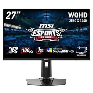 MSI ゲーミングモニター G274QPF E2 27インチ/WQHD/RAPID IPSパネル